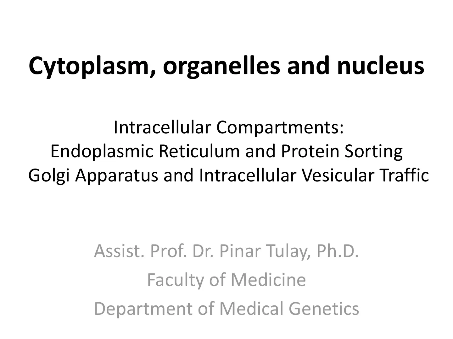 غلاف تقرير Intracellular Compartments