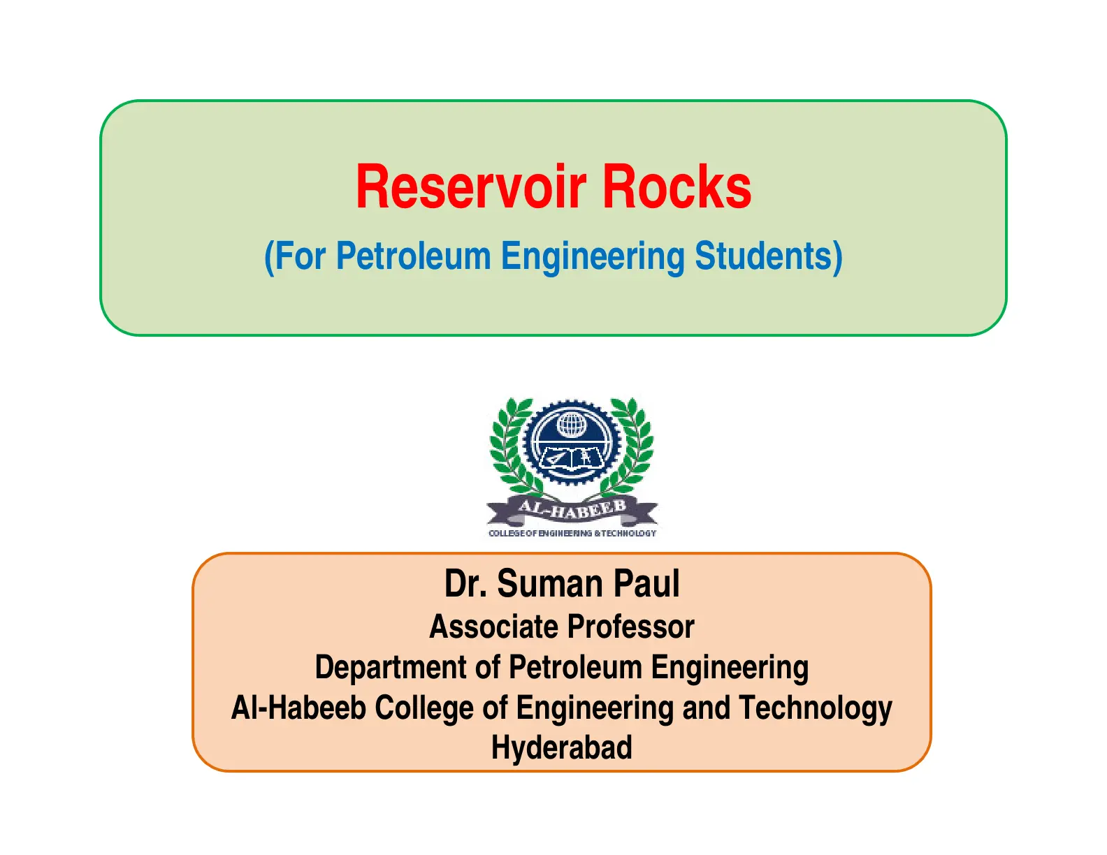 غلاف تقرير Reservoir Rocks
