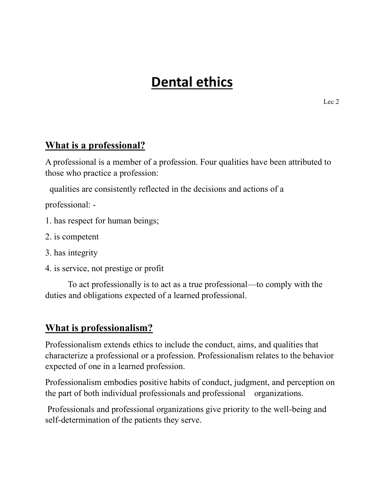 غلاف تقرير Dental Ethics