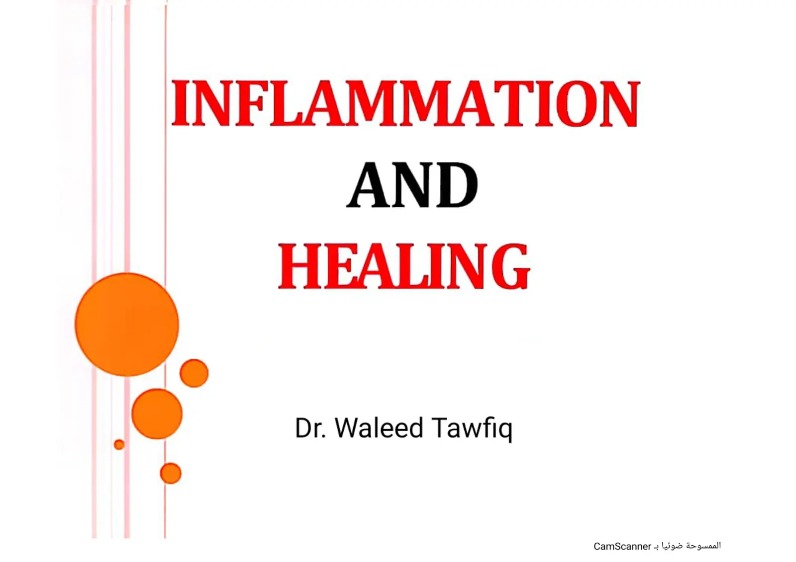 غلاف تقرير INFLAMMATION AND HEALING