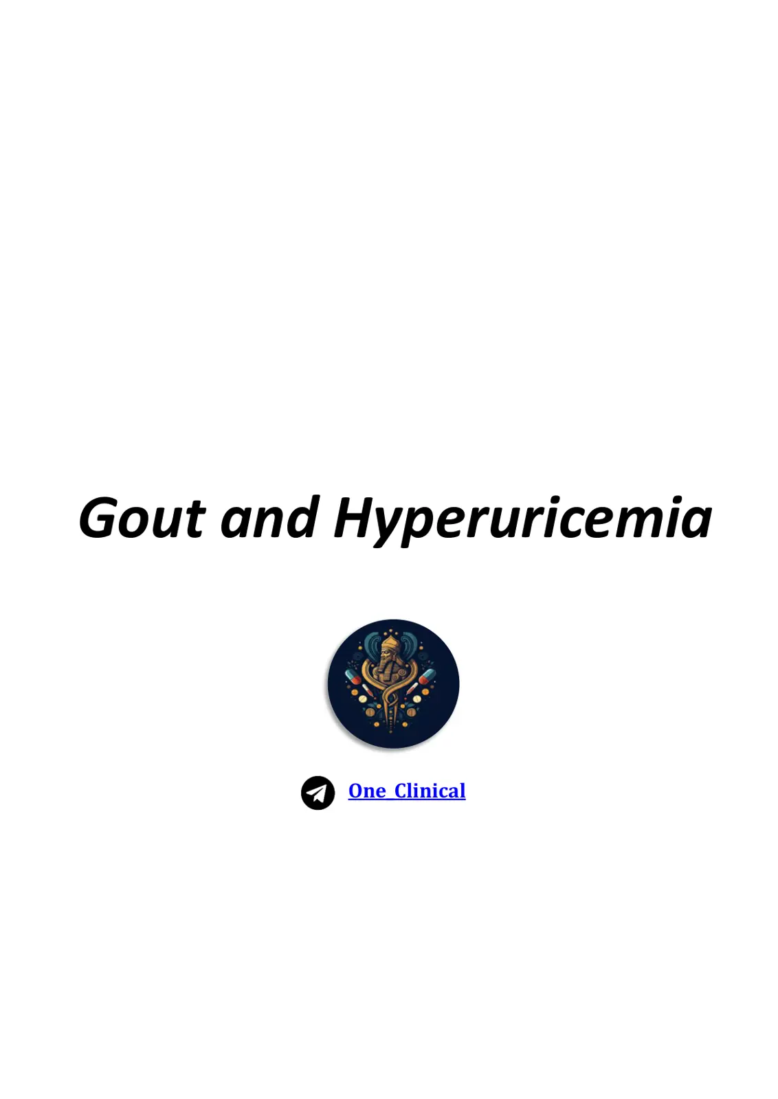 غلاف تقرير Gout and Hyperuricemia: One Clinical