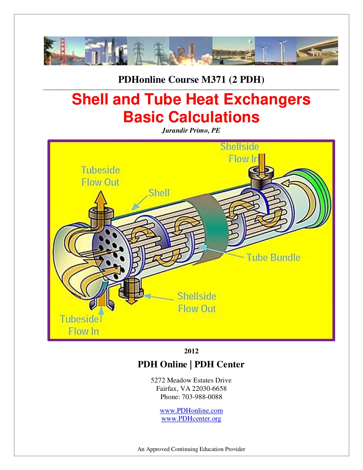 غلاف تقرير Shell and Tube Heat Exchangers: Basic Calculations
