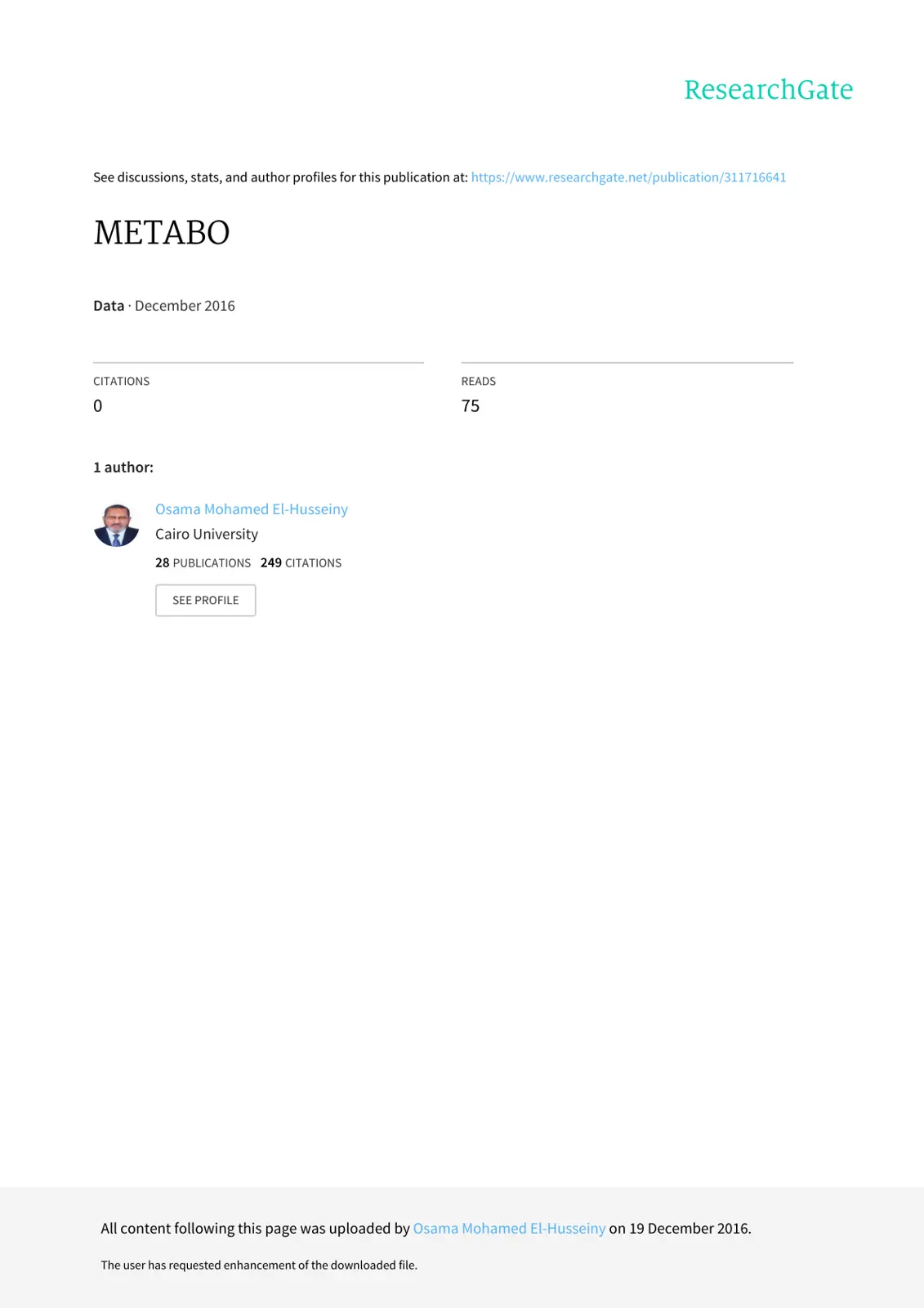 غلاف تقرير METABO