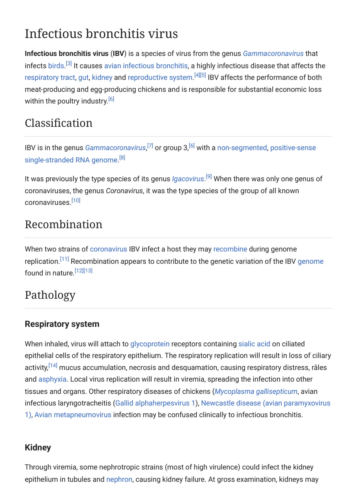 غلاف تقرير Infectious bronchitis virus