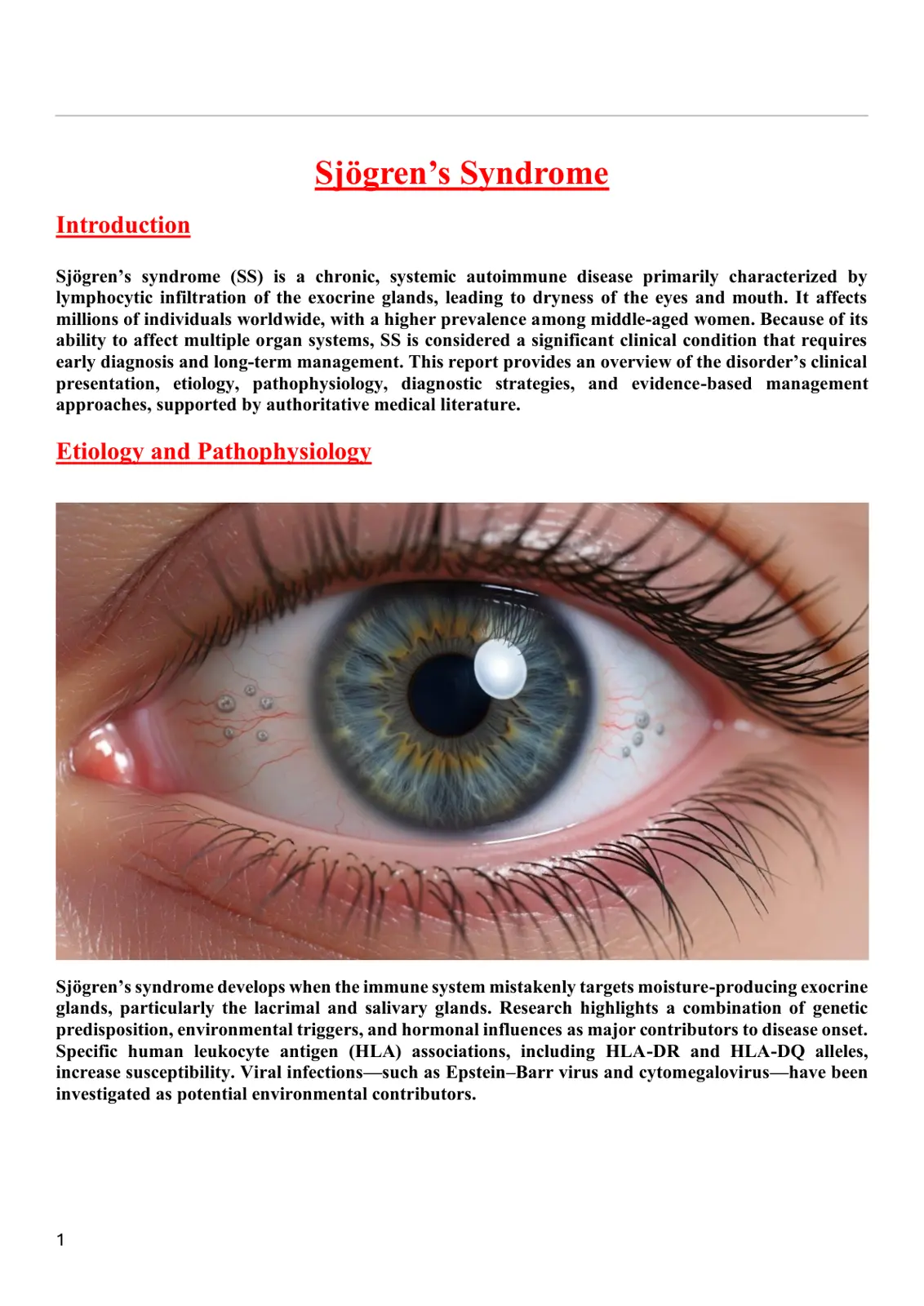 غلاف تقرير Sjögren's Syndrome