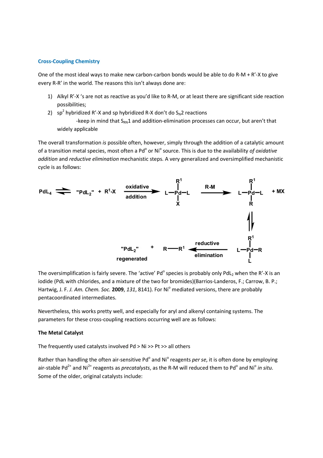غلاف تقرير Cross-Coupling Chemistry