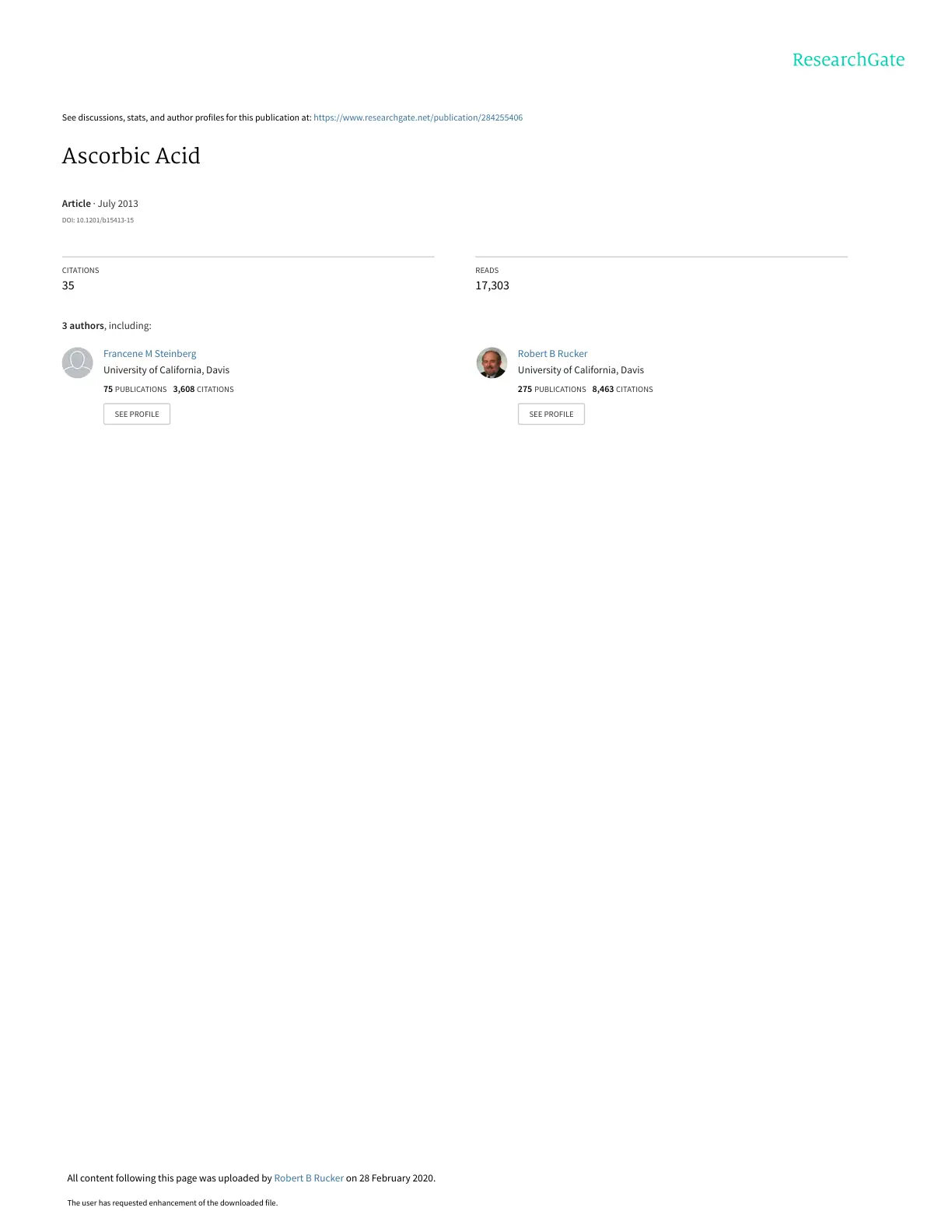 غلاف تقرير Ascorbic Acid