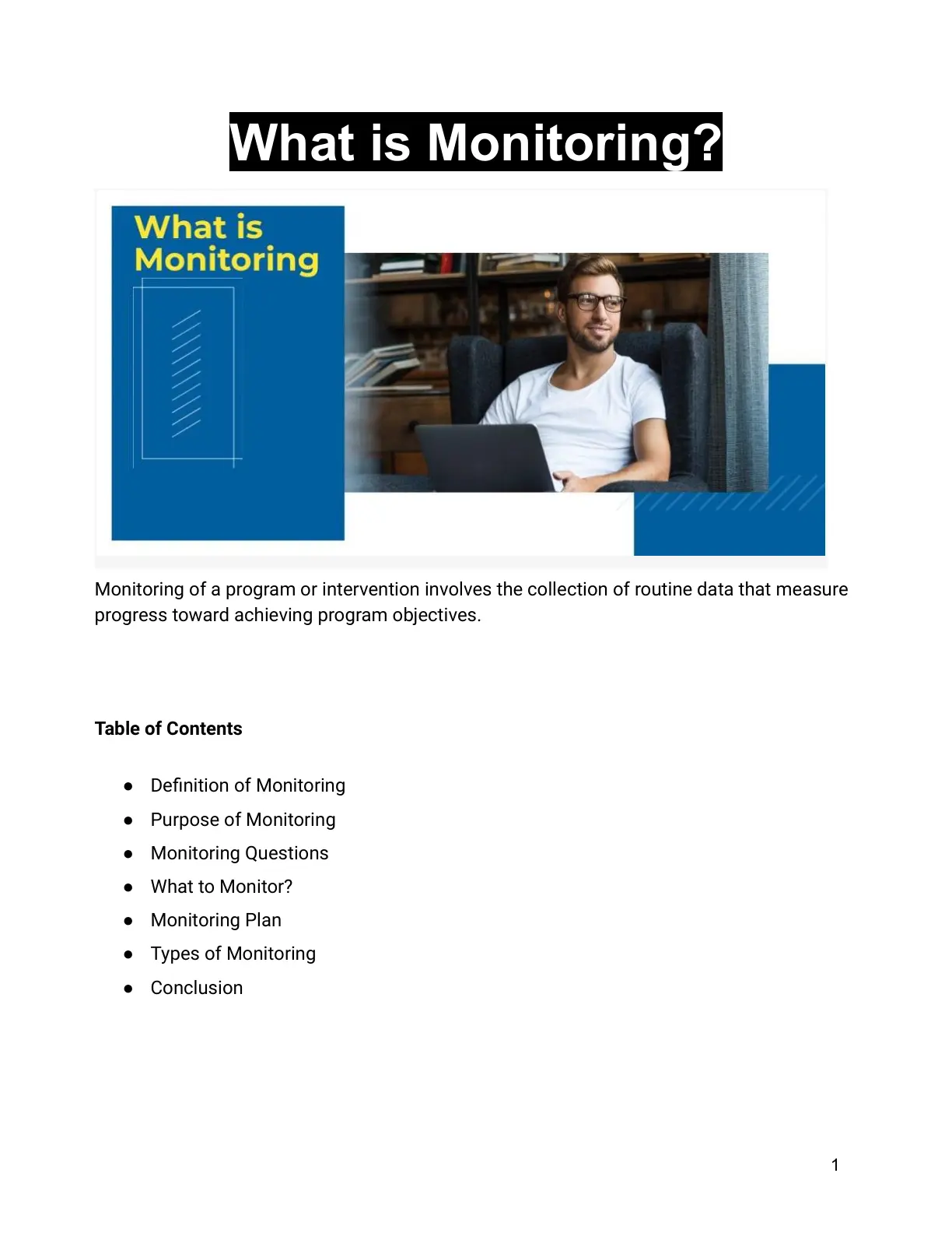 غلاف تقرير What is Monitoring?