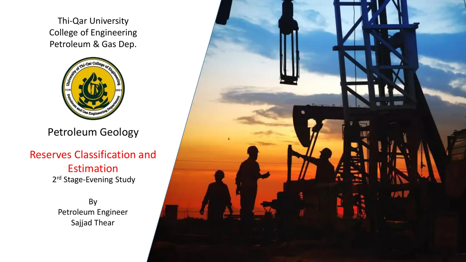 غلاف تقرير Petroleum Geology
