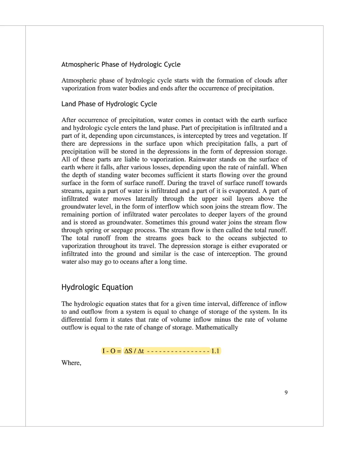 غلاف تقرير Atmospheric Phase of Hydrologic Cycle