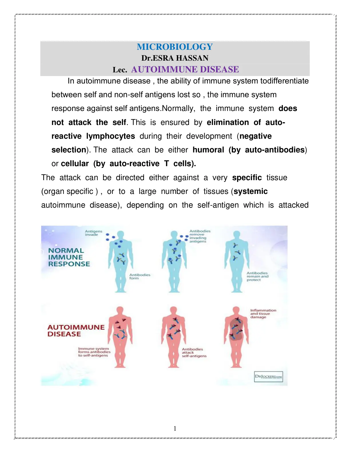 غلاف تقرير Microbiology: Autoimmune Disease
