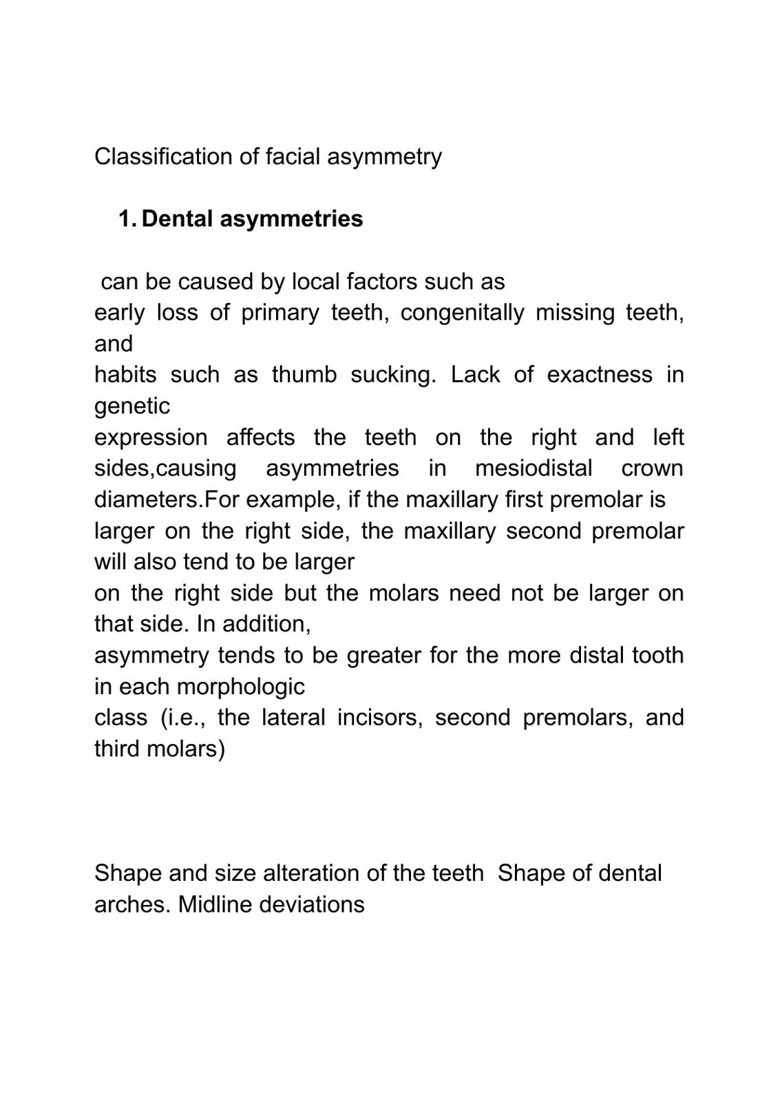 غلاف تقرير Classification of facial asymmetry