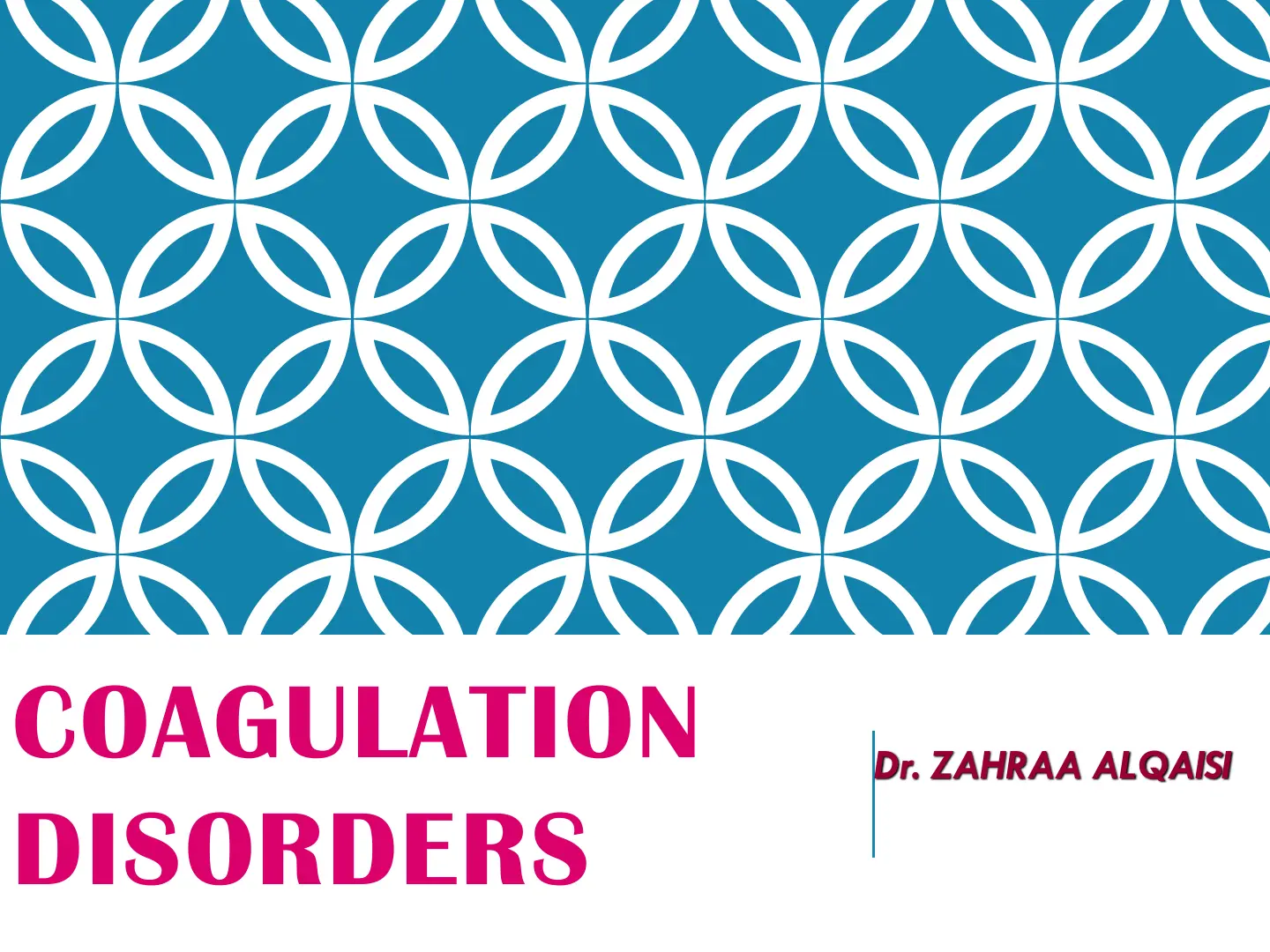 غلاف تقرير COAGULATION DISORDERS