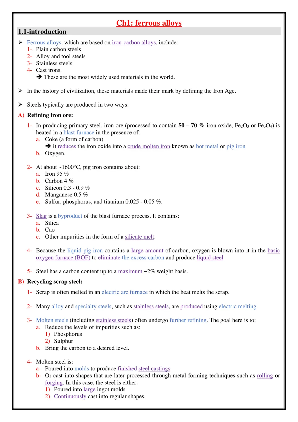 غلاف تقرير Ferrous Alloys