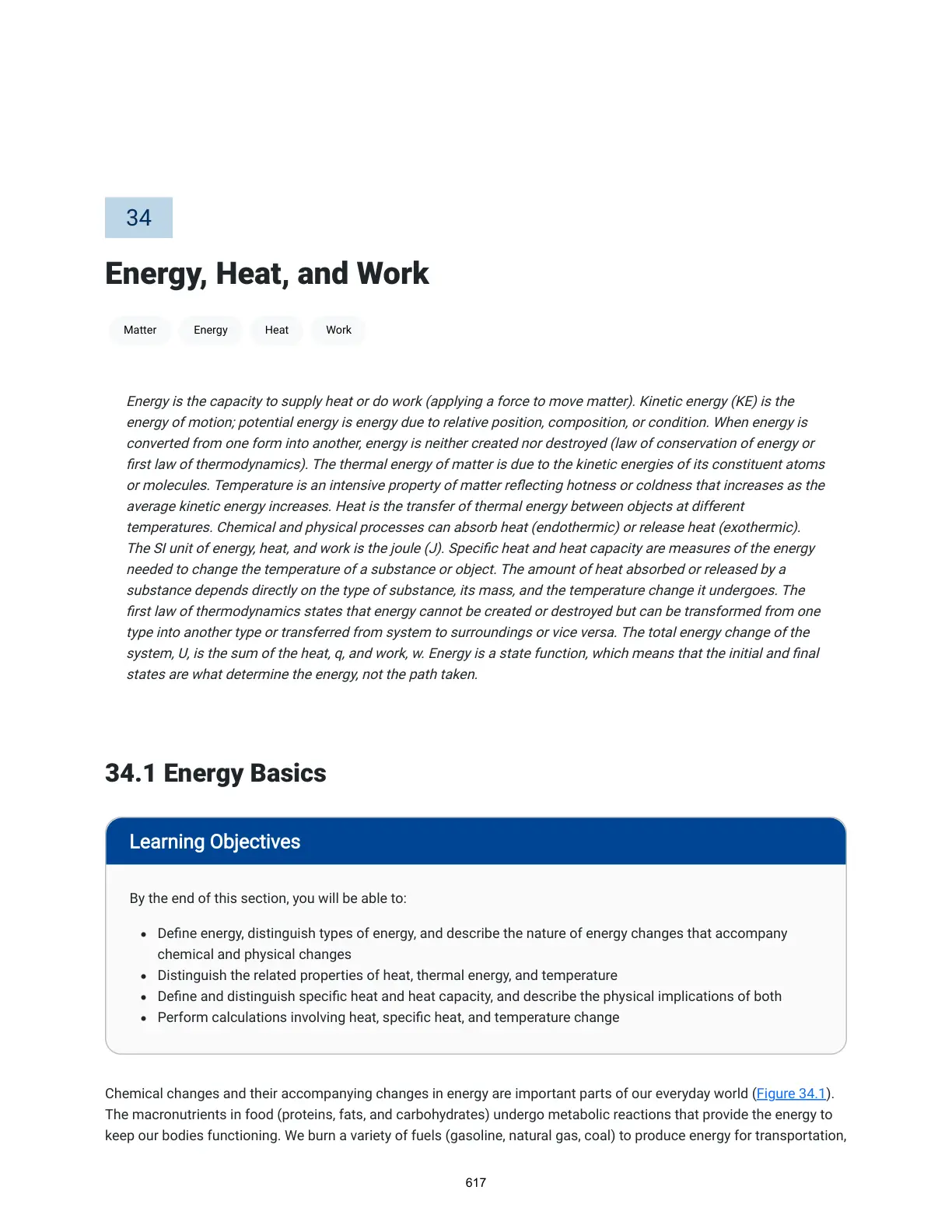 غلاف تقرير Energy, Heat, and Work