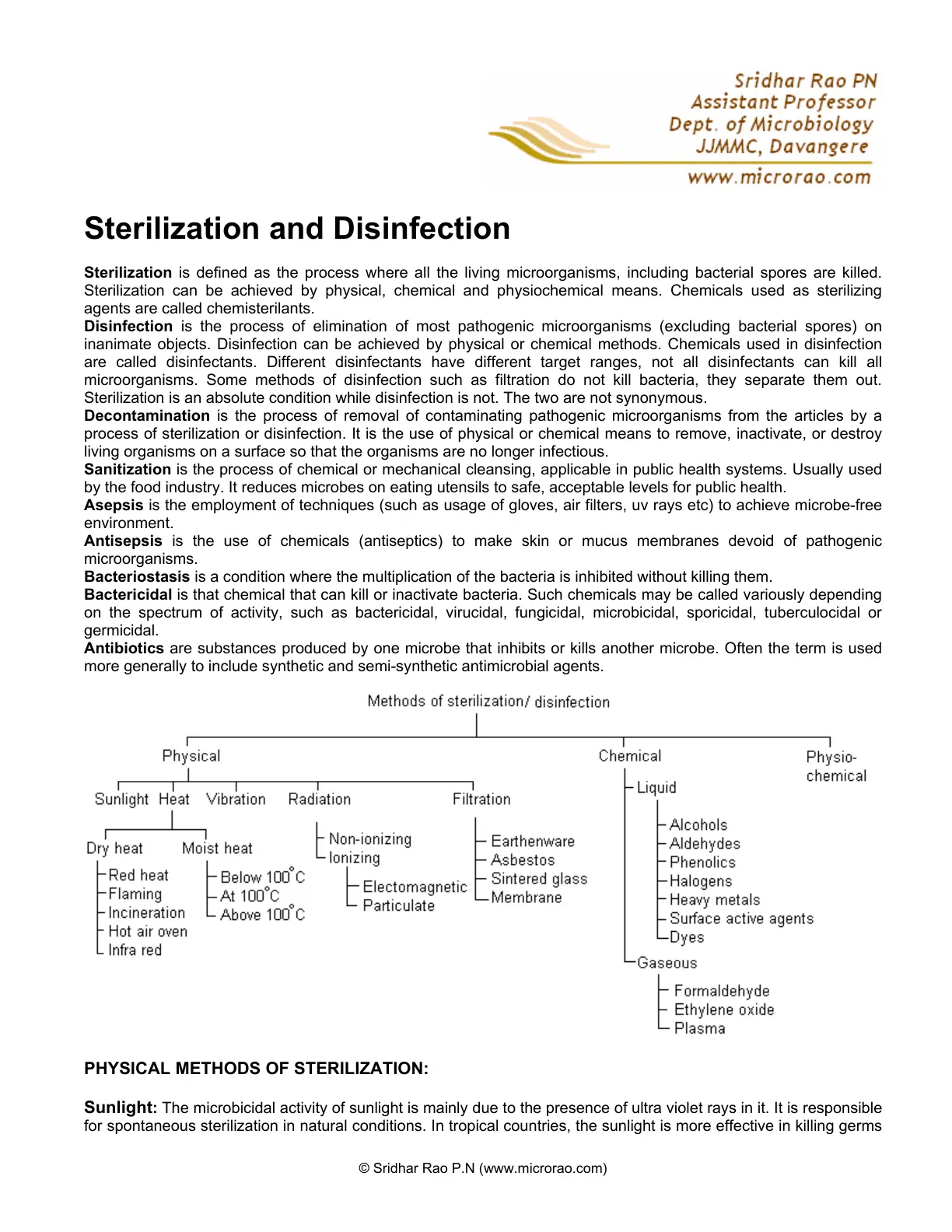 غلاف تقرير Sterilization and Disinfection