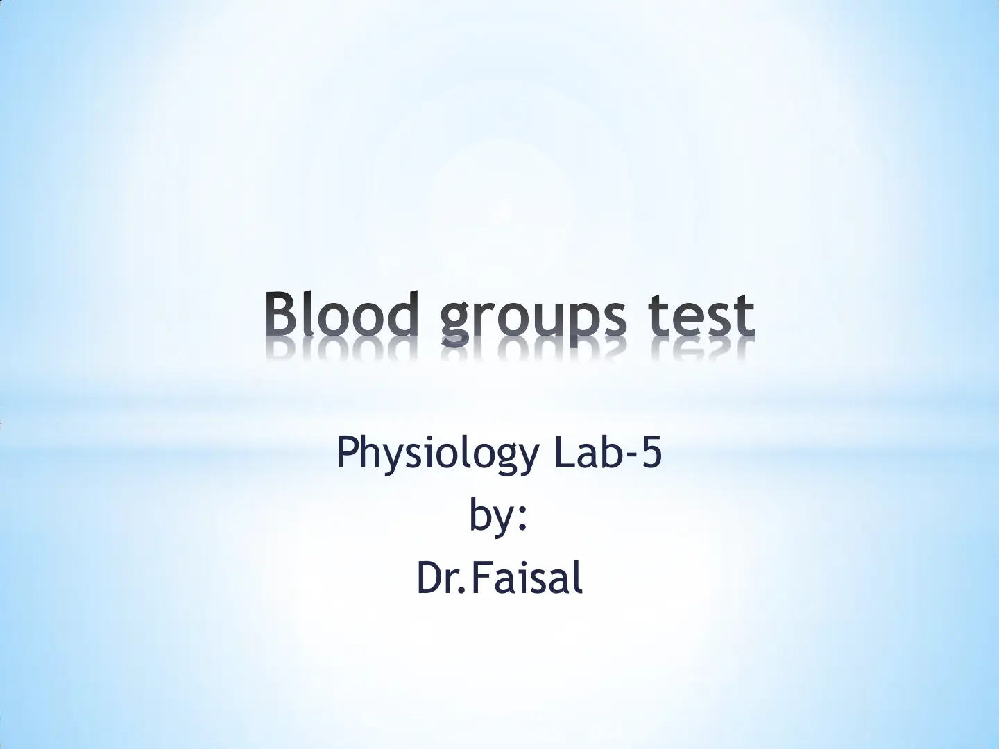 غلاف تقرير Blood Groups Test - Physiology Lab 5