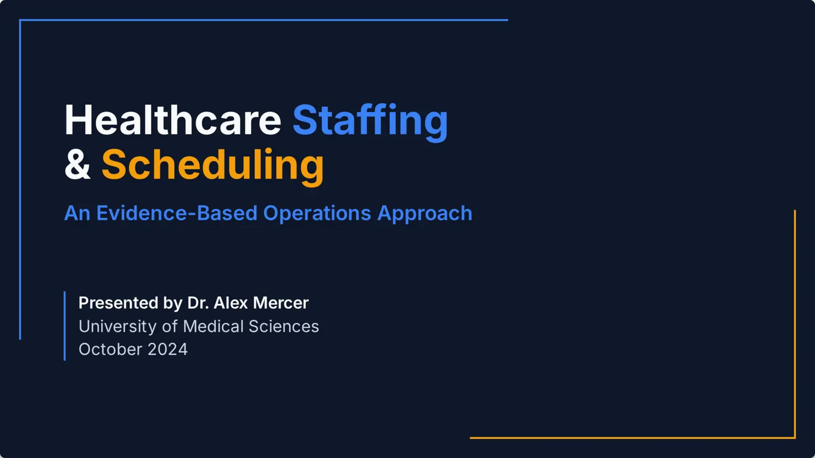 غلاف تقرير Healthcare Staffing & Scheduling: An Evidence-Based Operations Approach