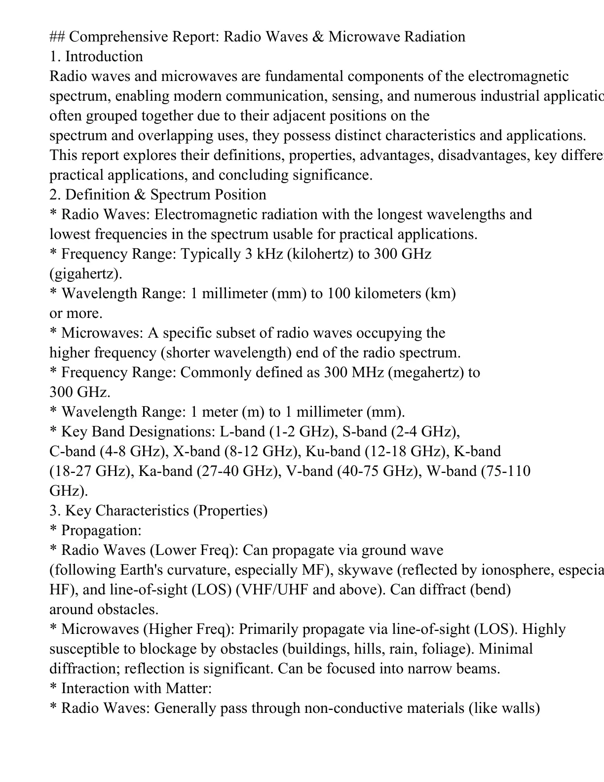 غلاف تقرير Comprehensive Report: Radio Waves & Microwave Radiation