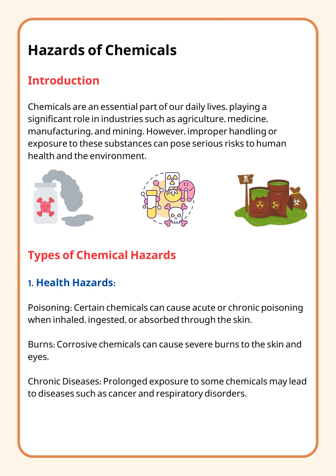 غلاف تقرير Hazards of Chemicals