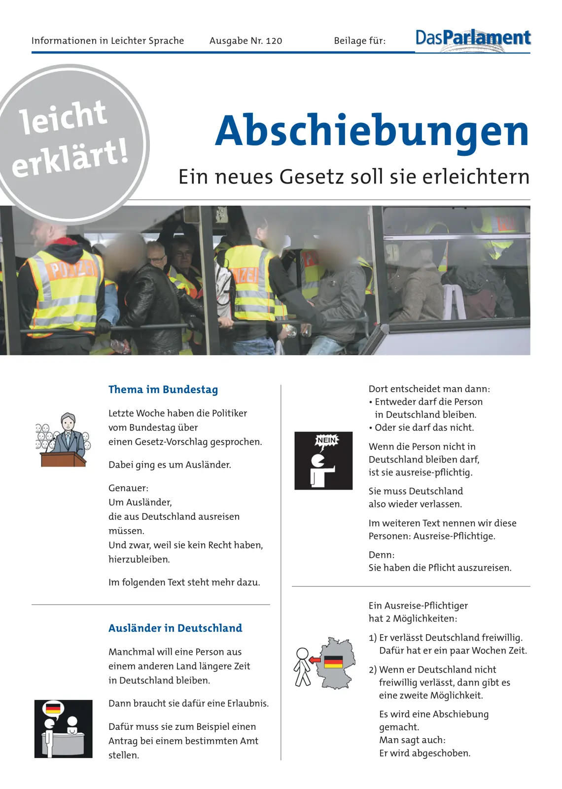غلاف تقرير Abschiebungen: Ein neues Gesetz soll sie erleichtern
