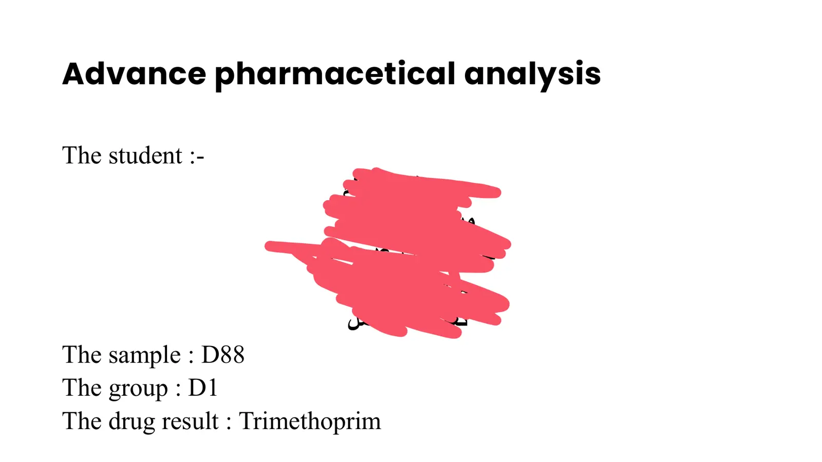 غلاف تقرير Advance Pharmaceutical Analysis