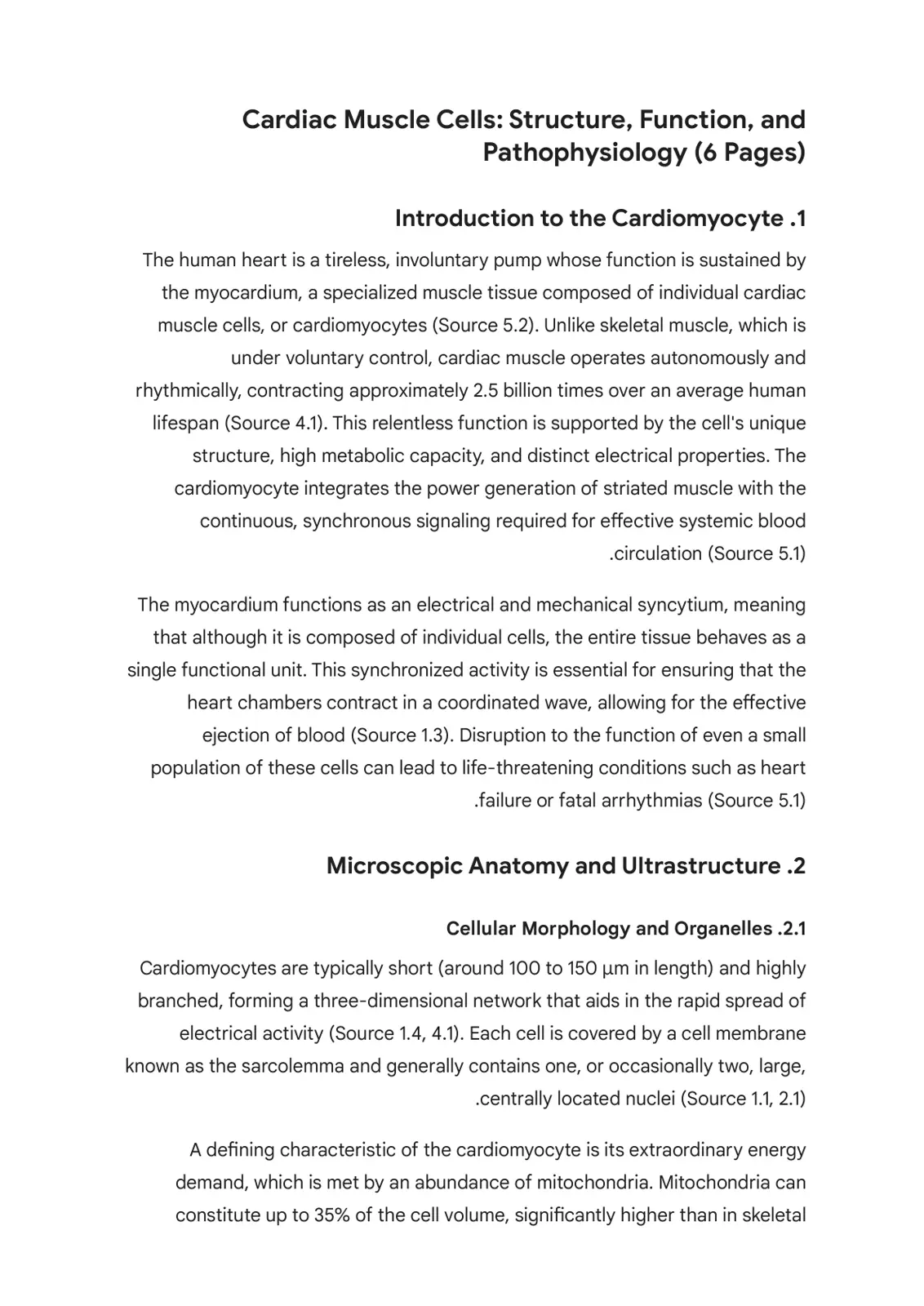 غلاف تقرير Cardiac Muscle Cells: Structure, Function, and Pathophysiology