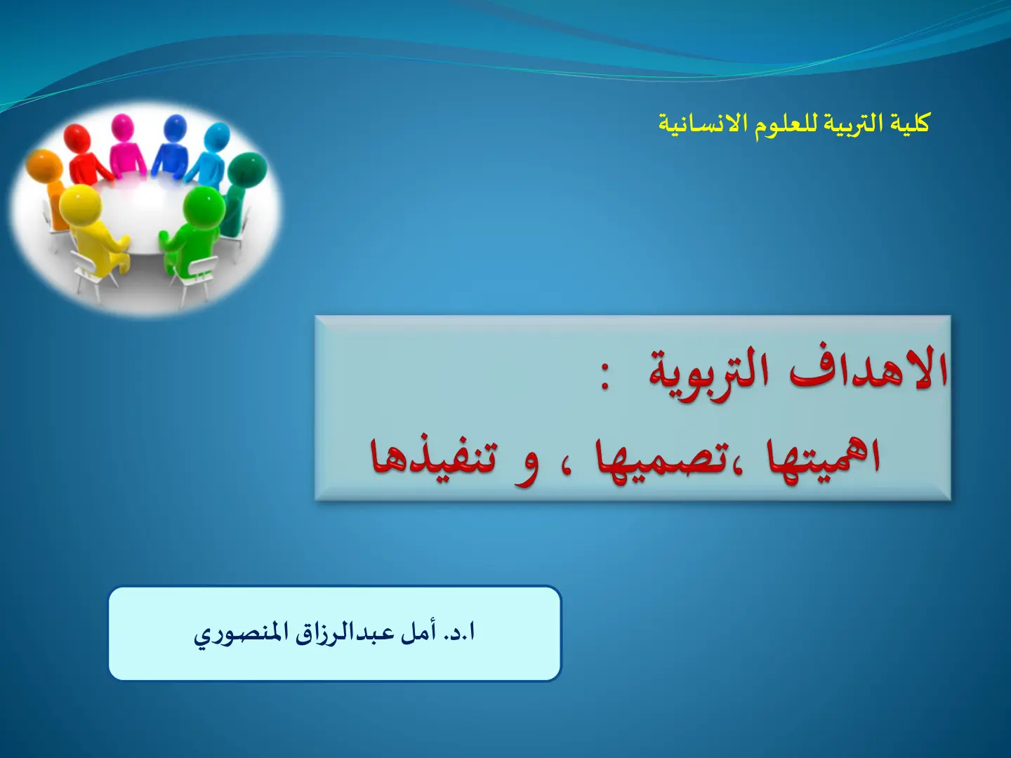 غلاف تقرير الأهداف التربوية: أهميتها، تصميمها، وتنفيذها
