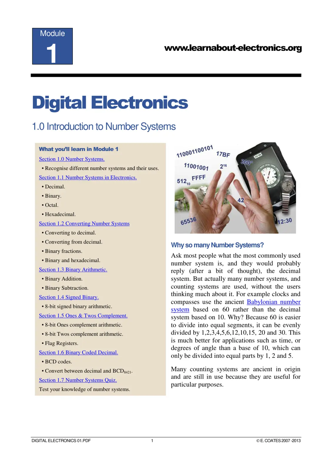 غلاف تقرير Digital Electronics: Introduction to Number Systems
