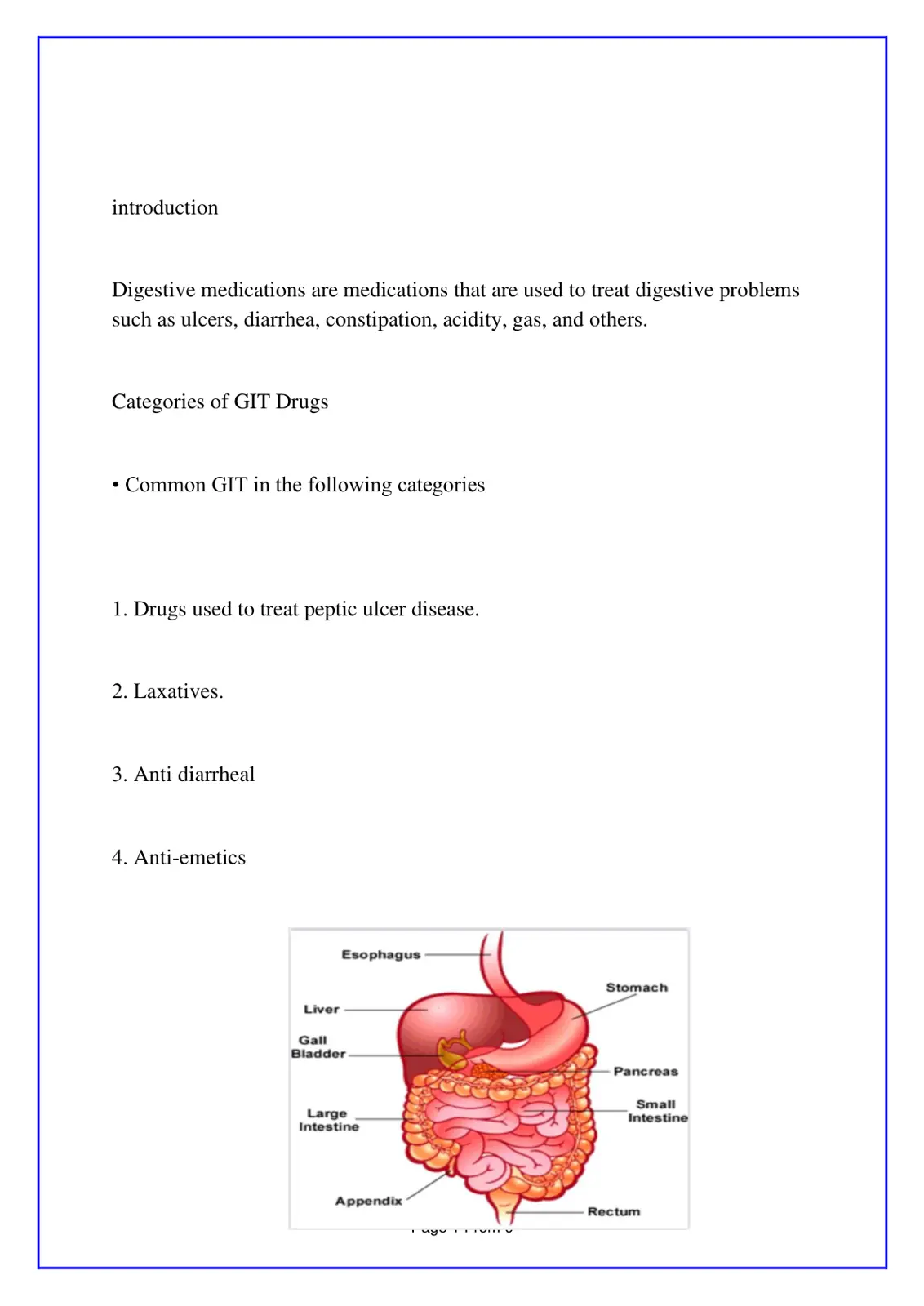 غلاف تقرير Digestive medications