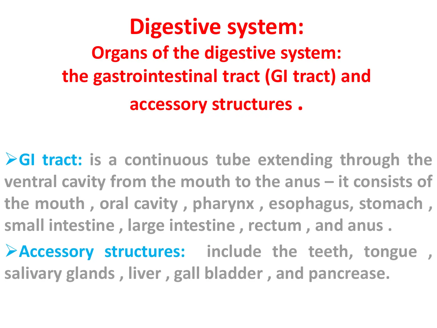 غلاف تقرير Digestive system