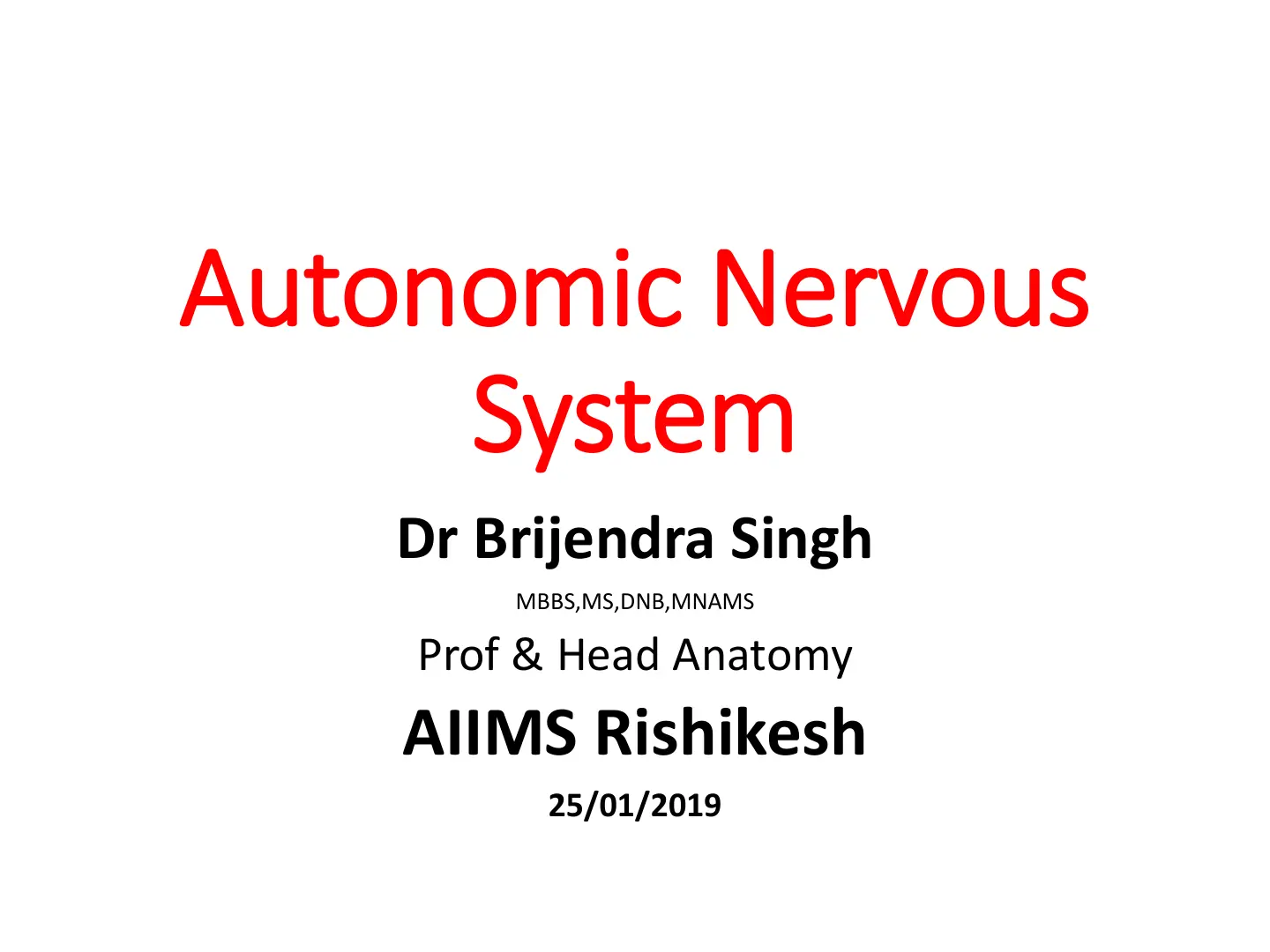 غلاف تقرير Autonomic Nervous System