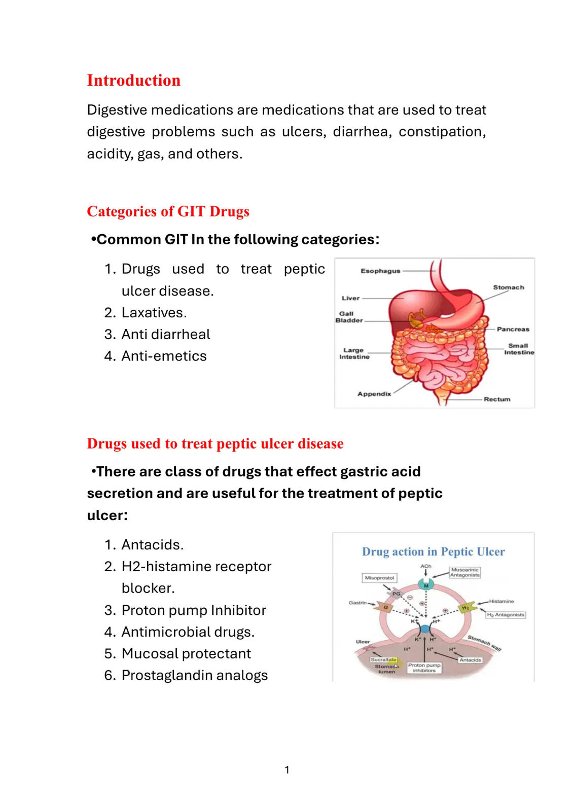 غلاف تقرير Digestive medications