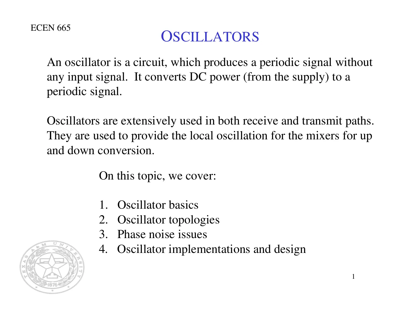 غلاف تقرير OSCILLATORS