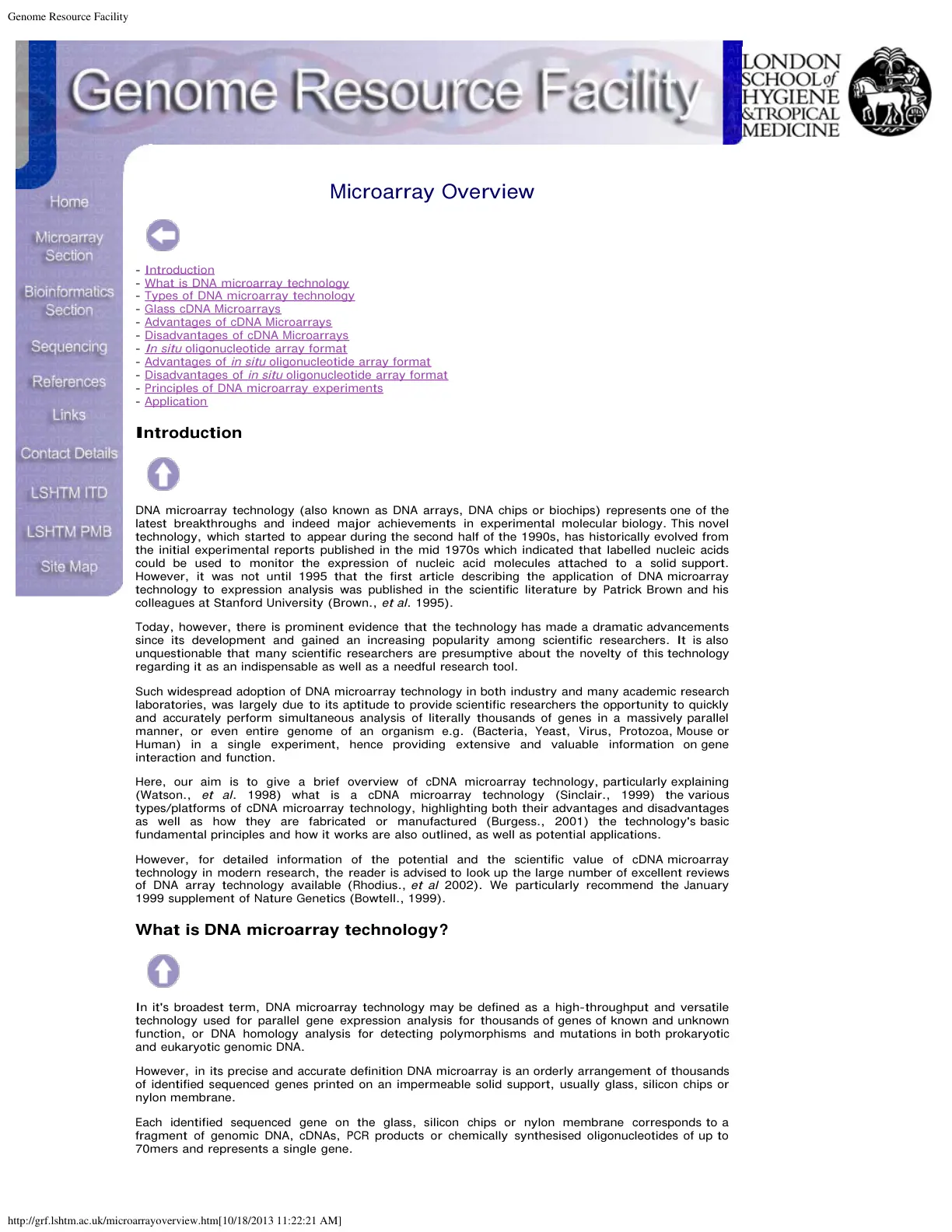غلاف تقرير Microarray Overview
