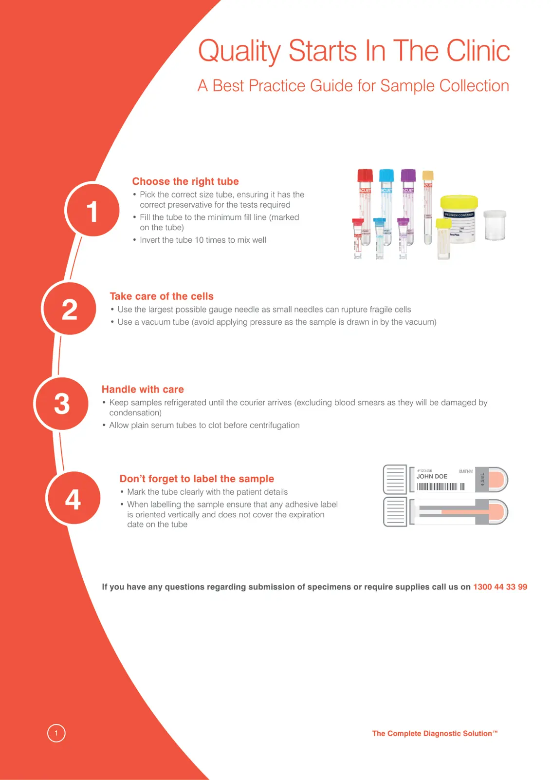 غلاف تقرير Quality Starts In The Clinic - Sample Collection