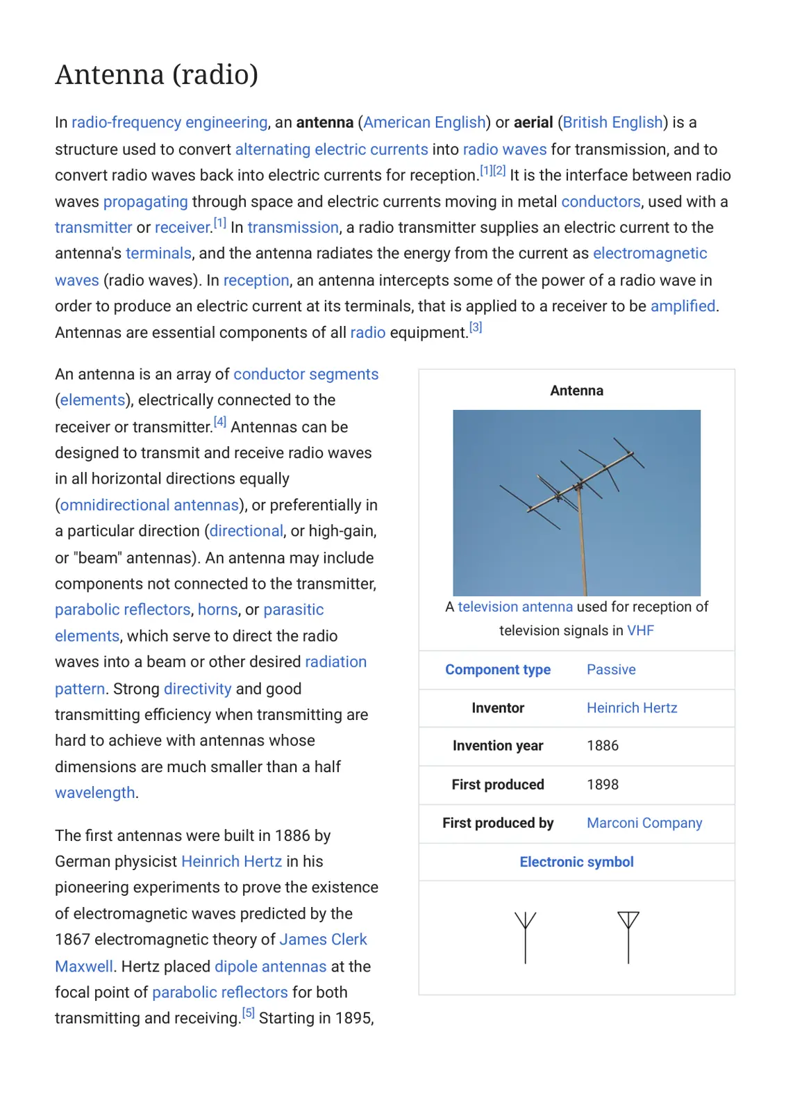 غلاف تقرير Antenna (radio)