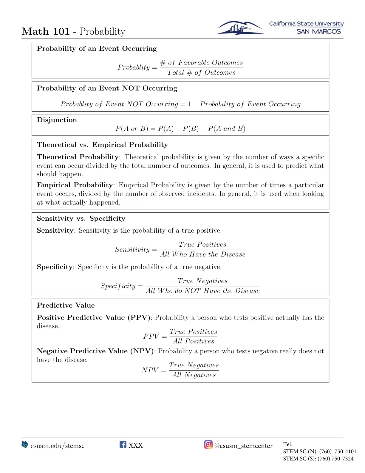 غلاف تقرير Math 101 Probability