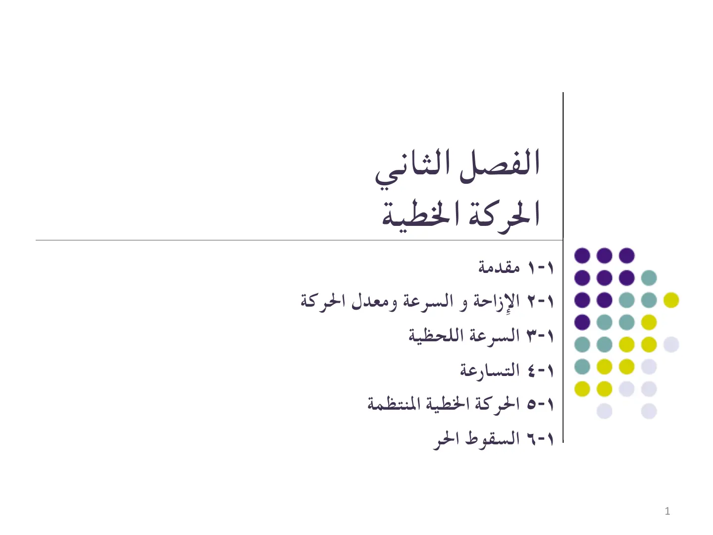 غلاف تقرير الحركة الخطية