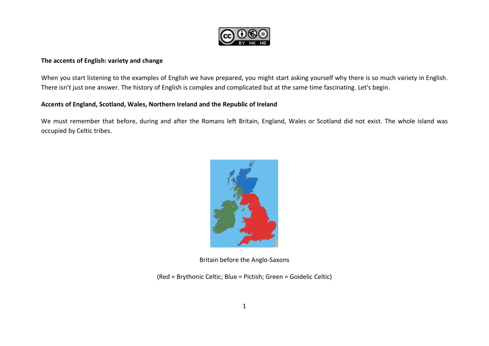 غلاف تقرير The accents of English: variety and change