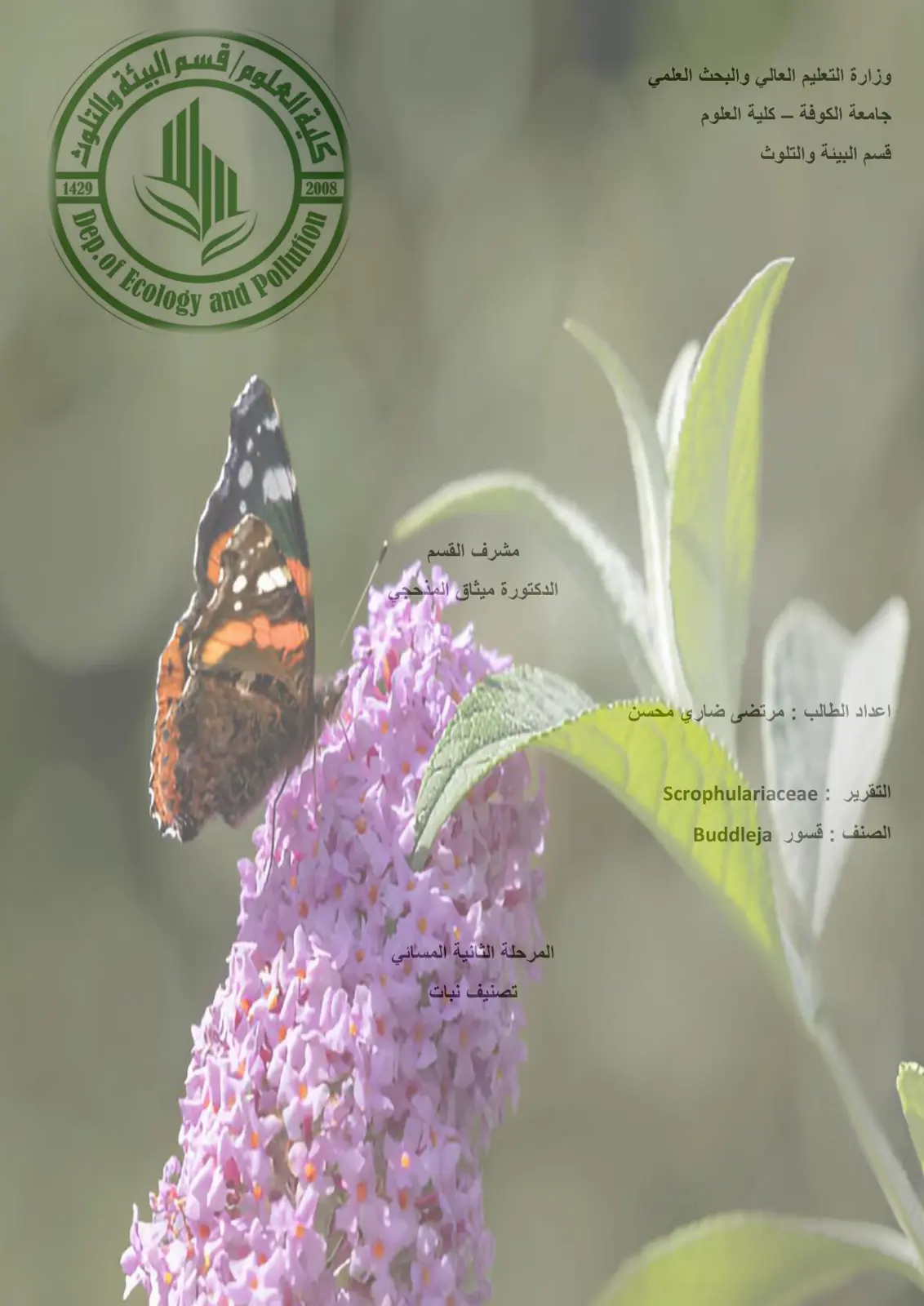 غلاف تقرير Scrophulariaceae