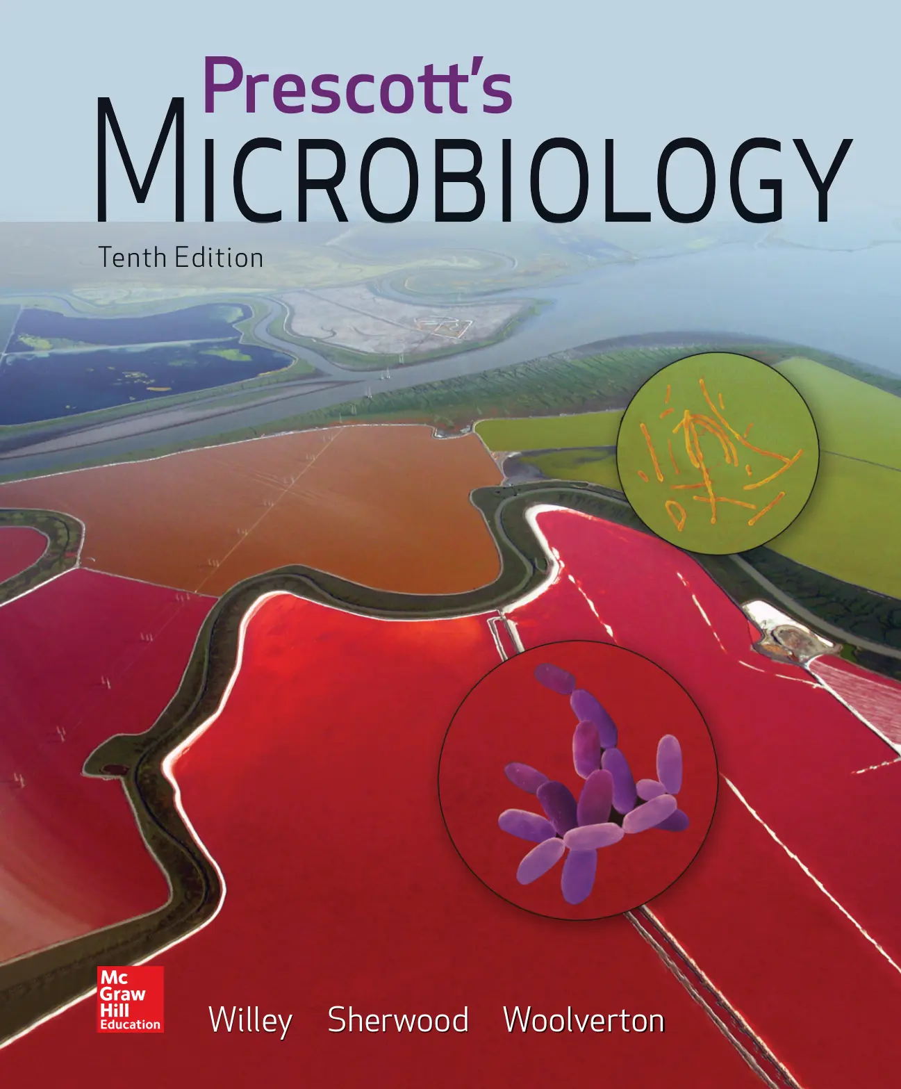 غلاف تقرير Prescott's MICROBIOLOGY Tenth Edition