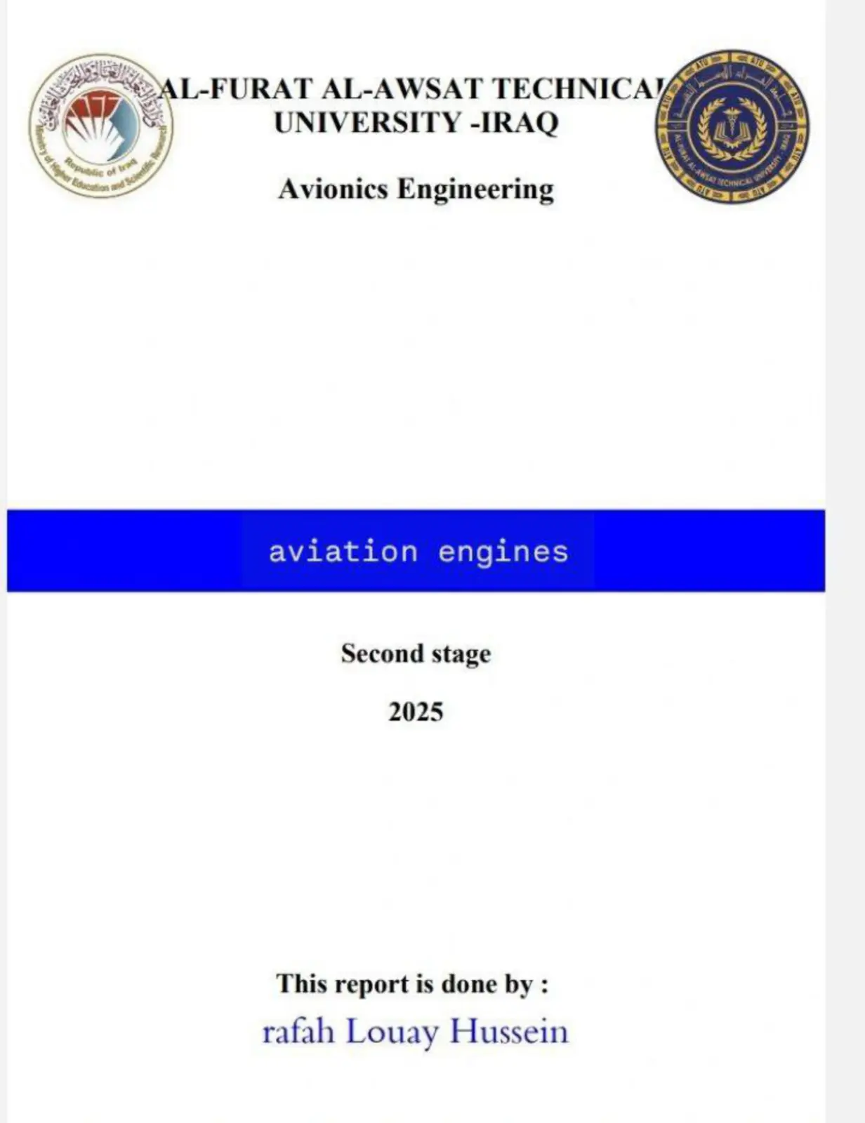 غلاف تقرير Aviation Engines