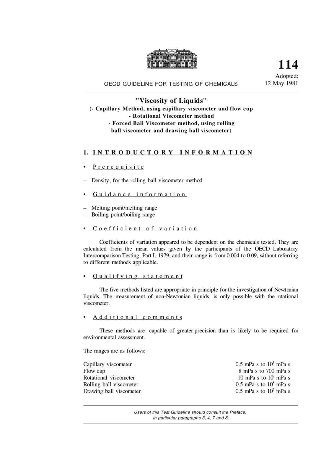 غلاف تقرير OECD Guideline for Testing of Chemicals