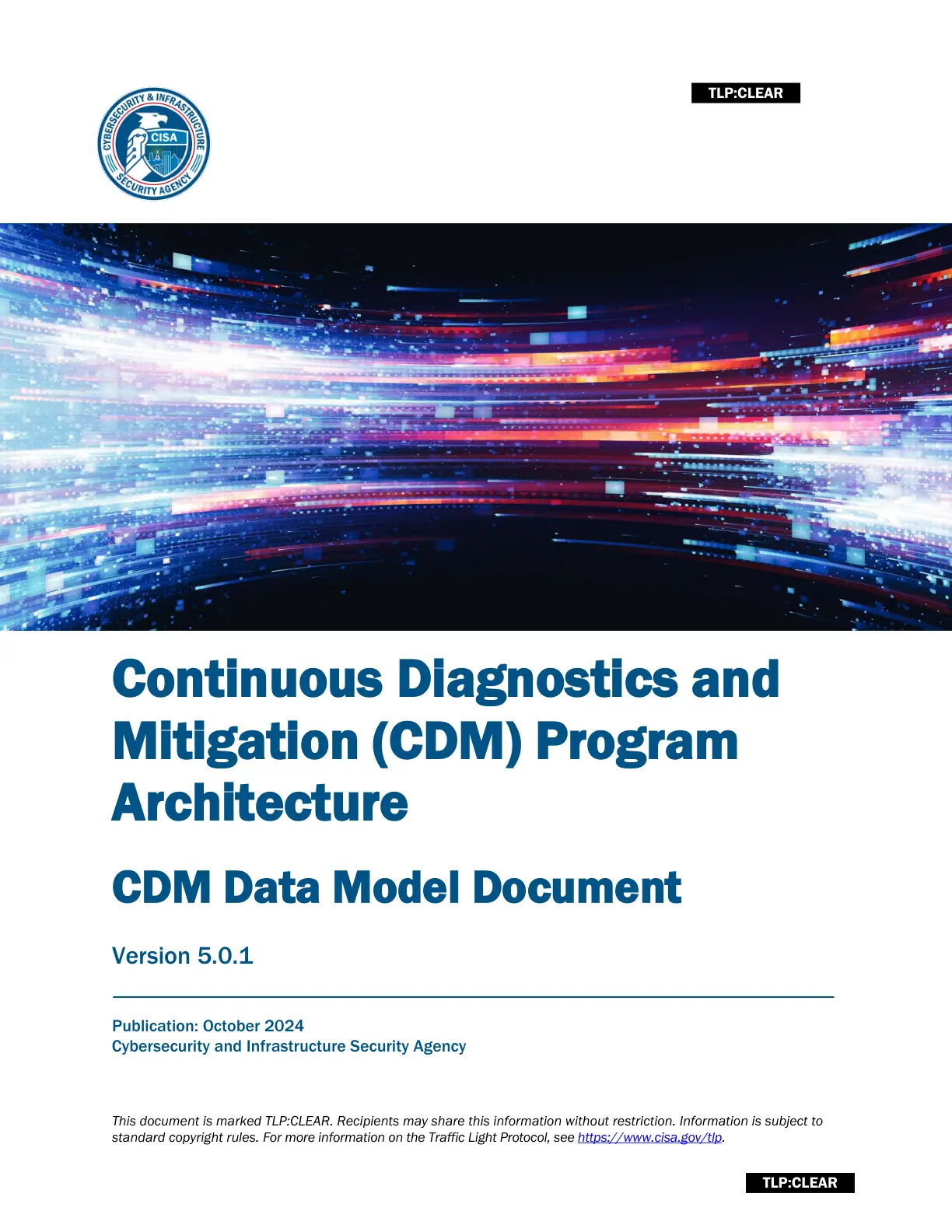 غلاف تقرير CDM Data Model Document