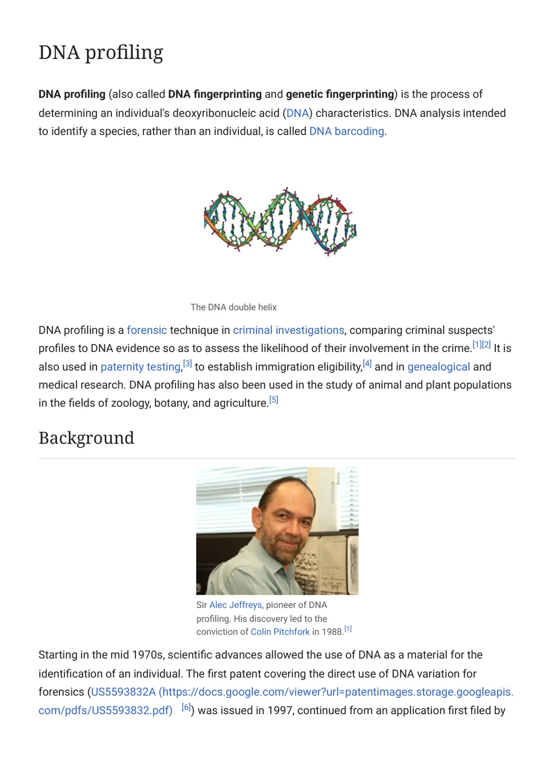 غلاف تقرير DNA profiling