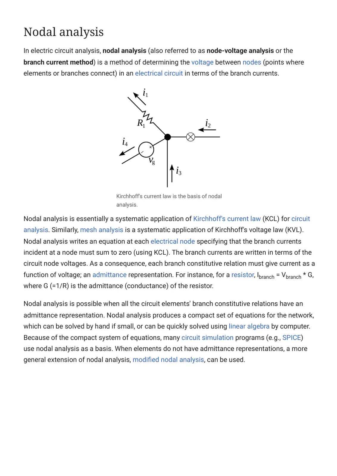 غلاف تقرير Nodal analysis