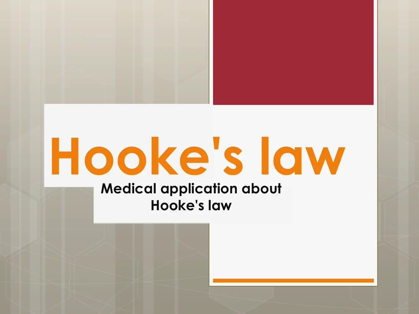 غلاف تقرير Hooke's law