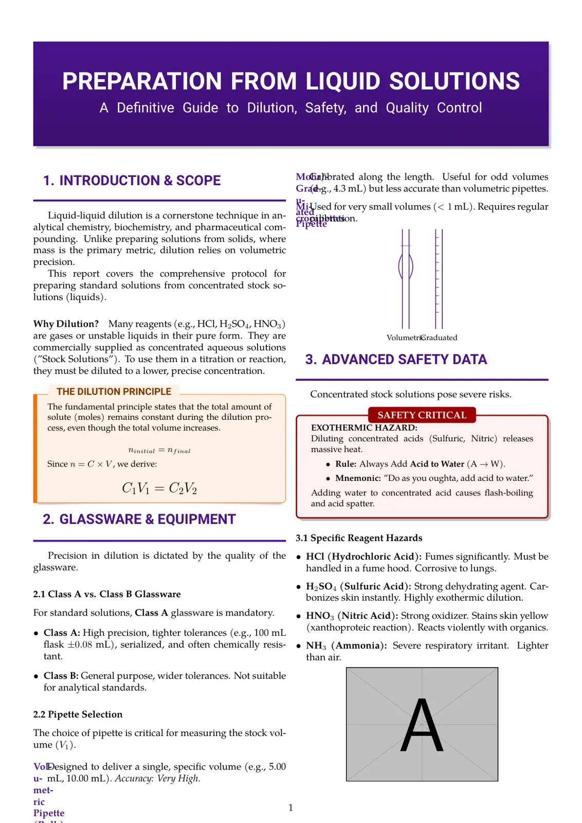 غلاف تقرير PREPARATION FROM LIQUID SOLUTIONS