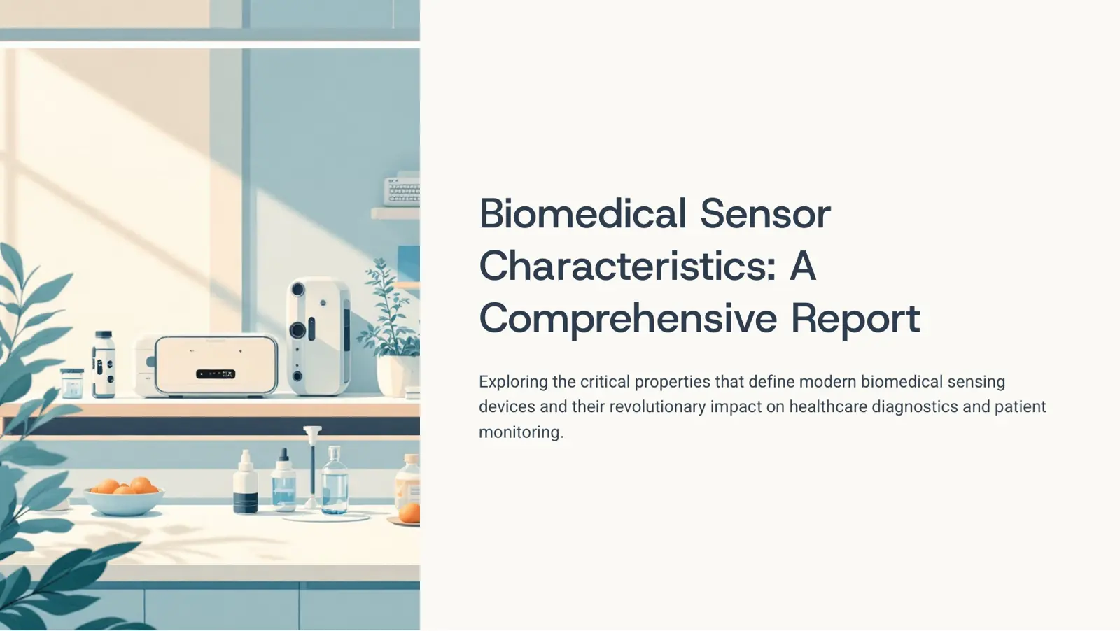 غلاف تقرير Biomedical Sensor Characteristics: A Comprehensive Report